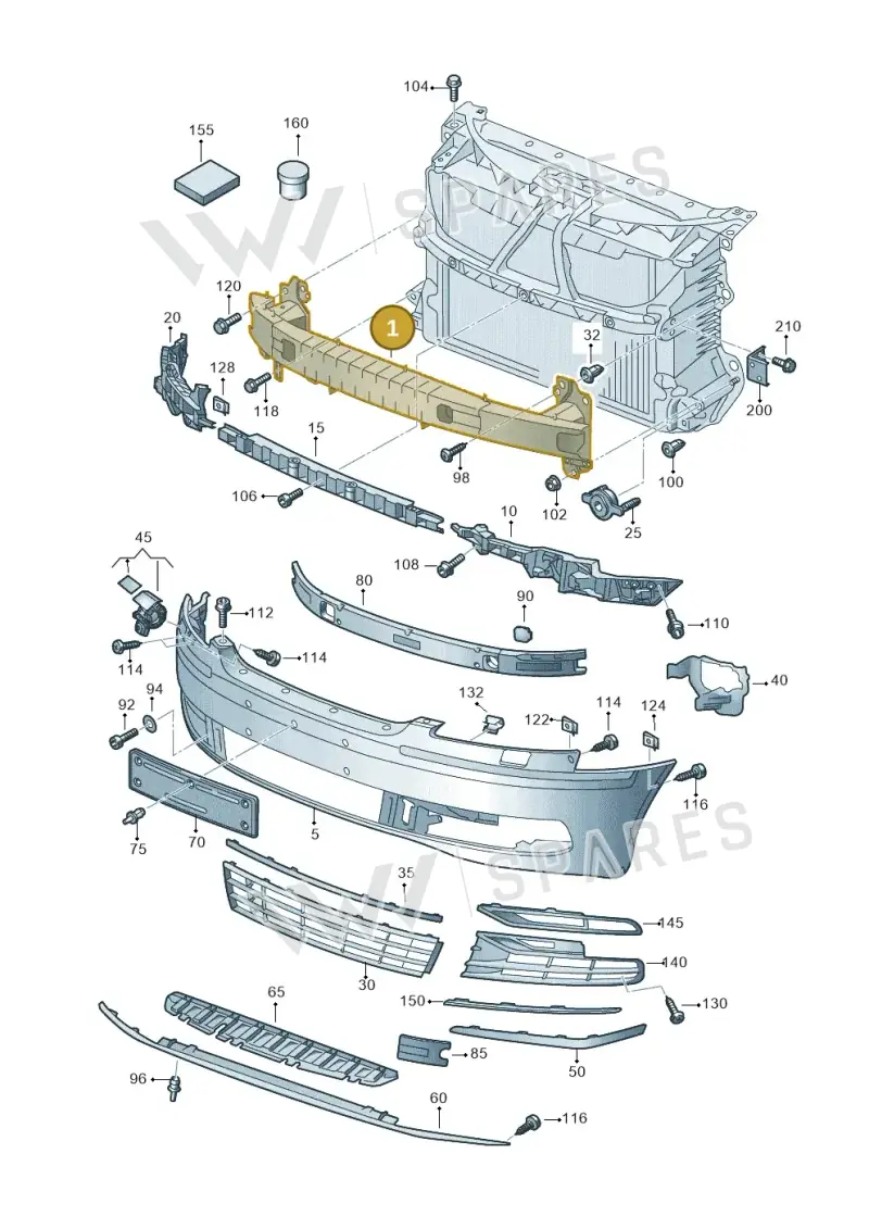 3D0807105AN — Volkswagen Phaeton 4motion (2010-2016) diagram 710807000, position 1