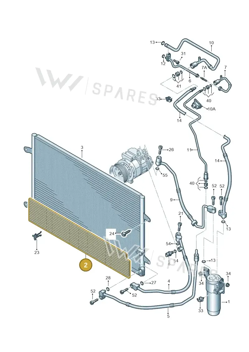3D0820746 — Volkswagen Phaeton 4motion (2010-2016) diagram 258260410, position 2