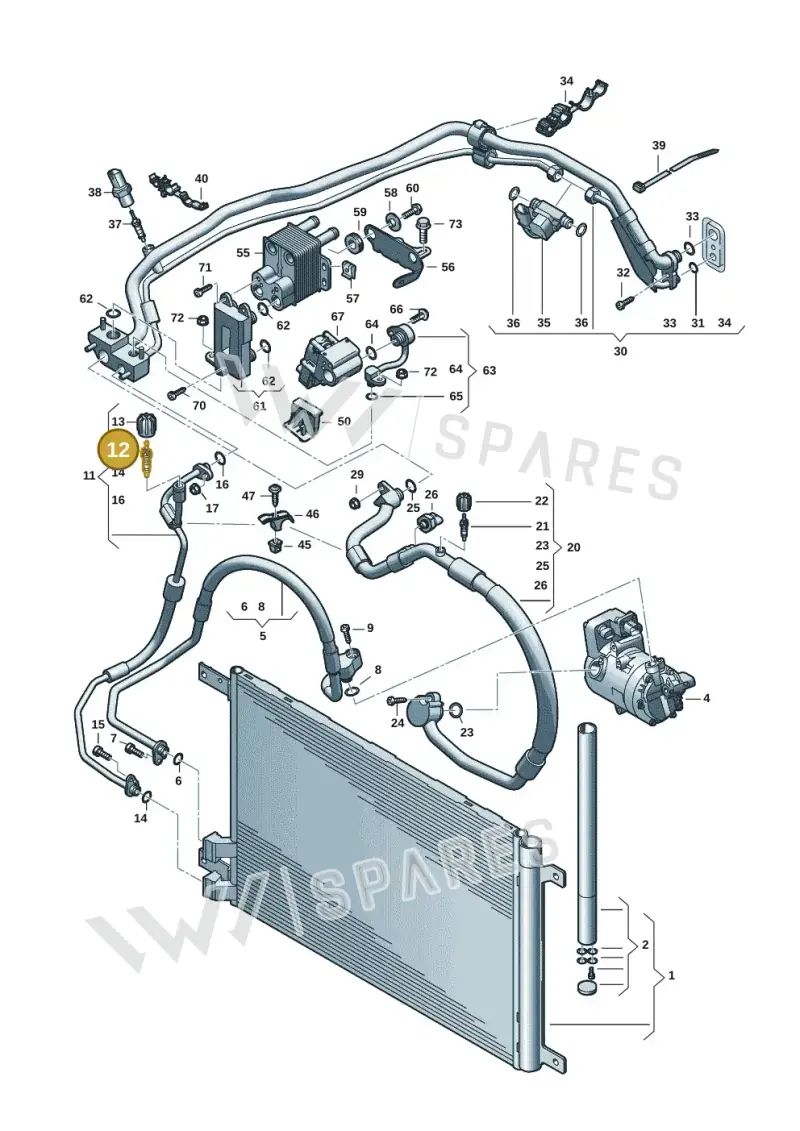 3D0820855A — Volkswagen Passat estate (2023-) diagram 596260702, position 12