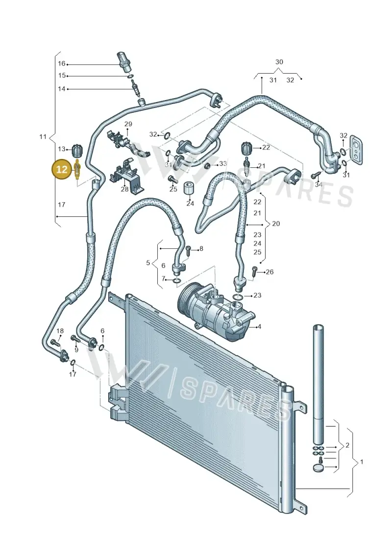 3D0820855A — Volkswagen Passat estate (2023-) diagram 746260400, position 12