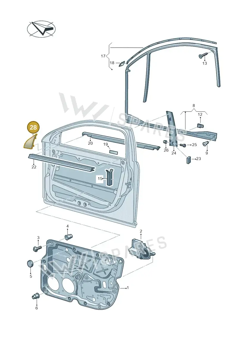 3D0837993B41 — Volkswagen Phaeton 4motion (2010-2016) diagram 258837600, position 28