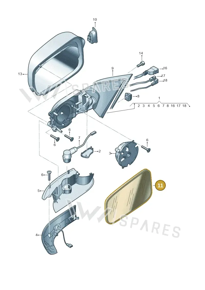3D0857522AT — Volkswagen Phaeton 4motion (2010-2016) diagram 710857400, position 11