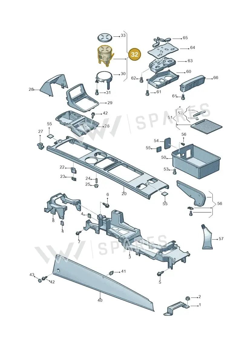 3D0858604D — Volkswagen Phaeton 4motion (2010-2016) diagram 710863610, position 32