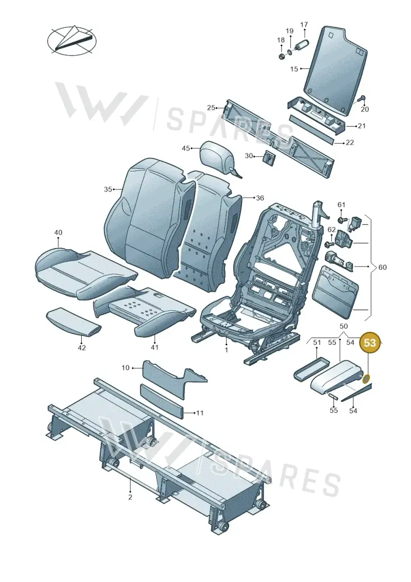 3D08642772ZZ — Volkswagen Caravelle (2015-2019) diagram 731887000, position 53