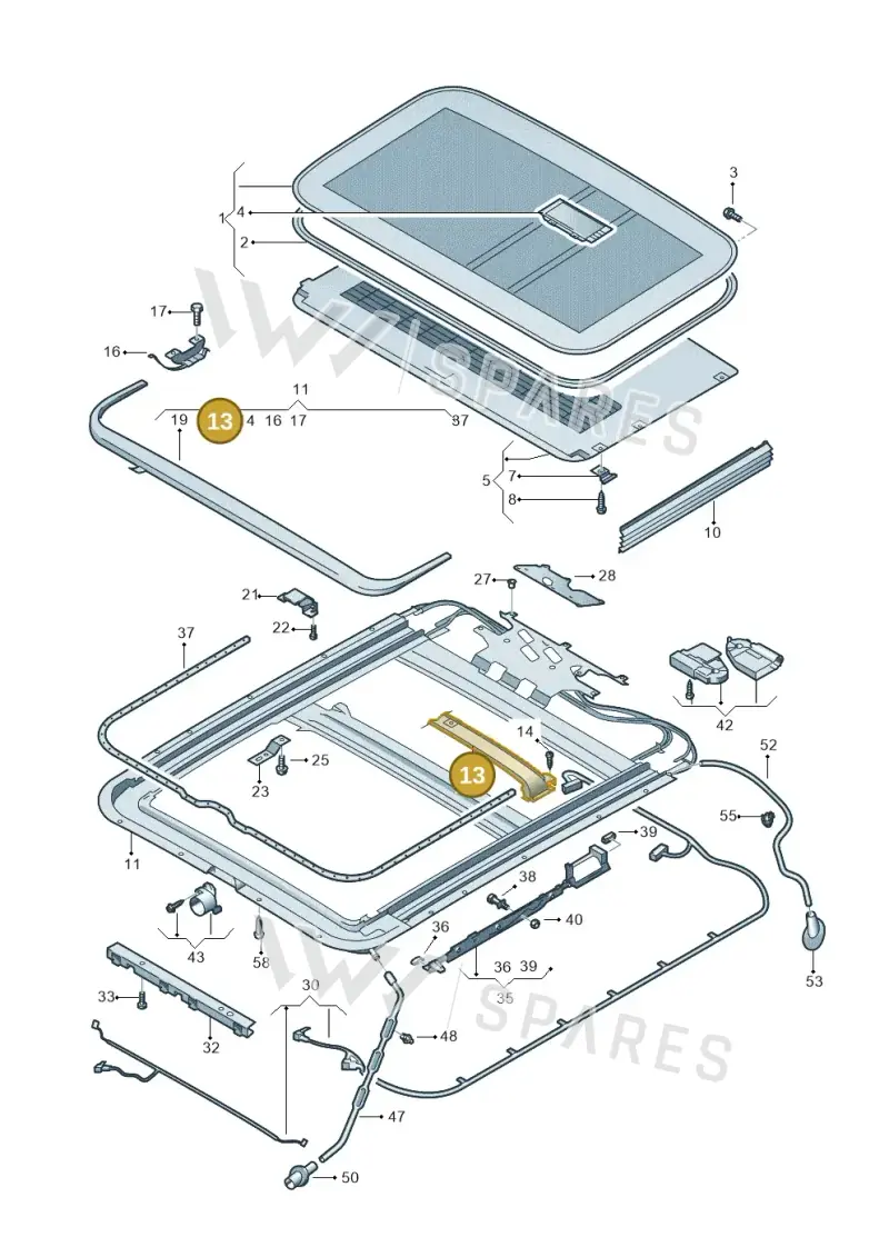 3D0877633 — Volkswagen Phaeton 4motion (2010-2016) diagram 258877000, position 13