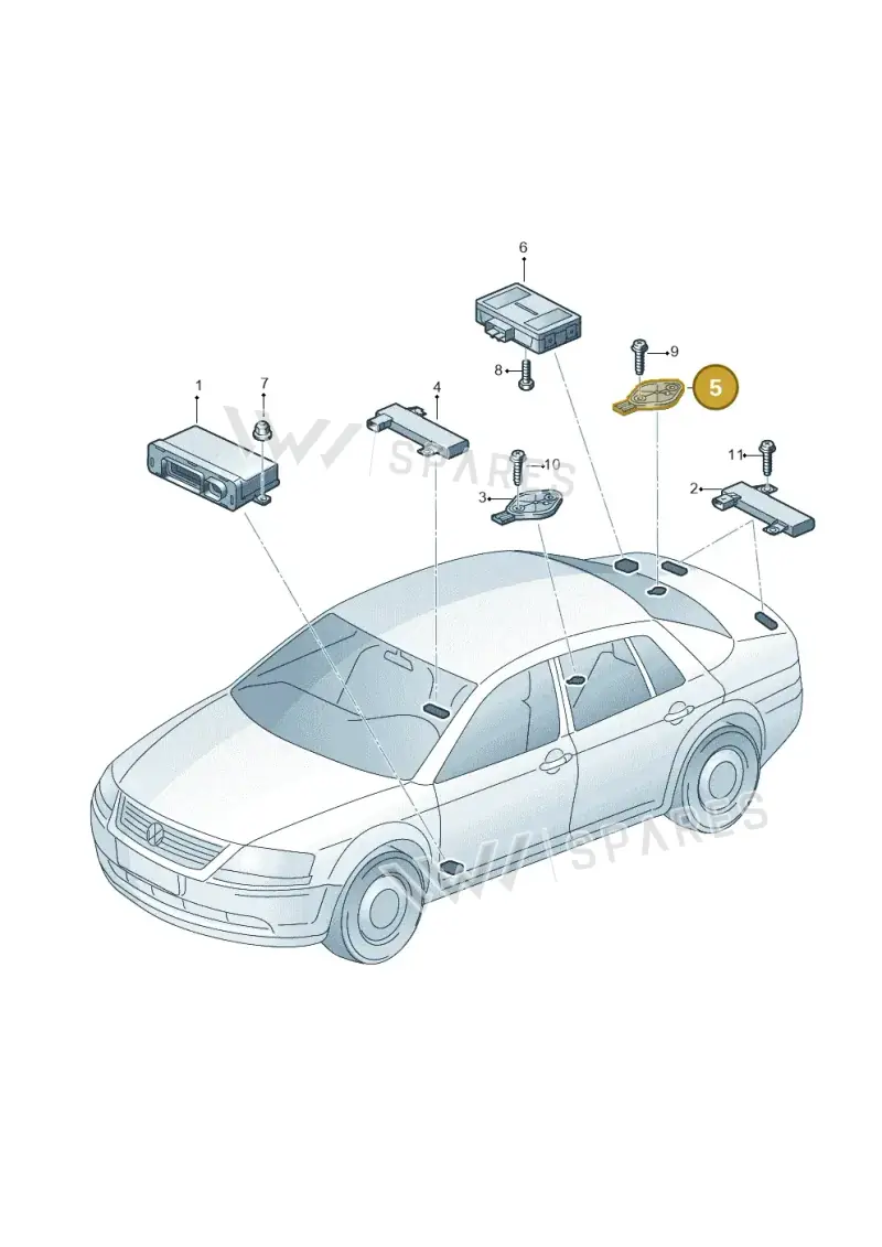 3D0909141F — Volkswagen Phaeton 4motion (2010-2016) diagram 258909000, position 5