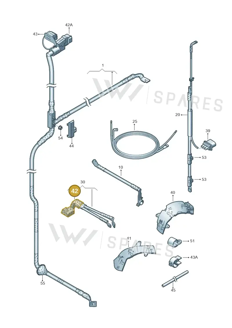 3D0915521A — Volkswagen Phaeton 4motion (2010-2016) diagram 258972040, position 42