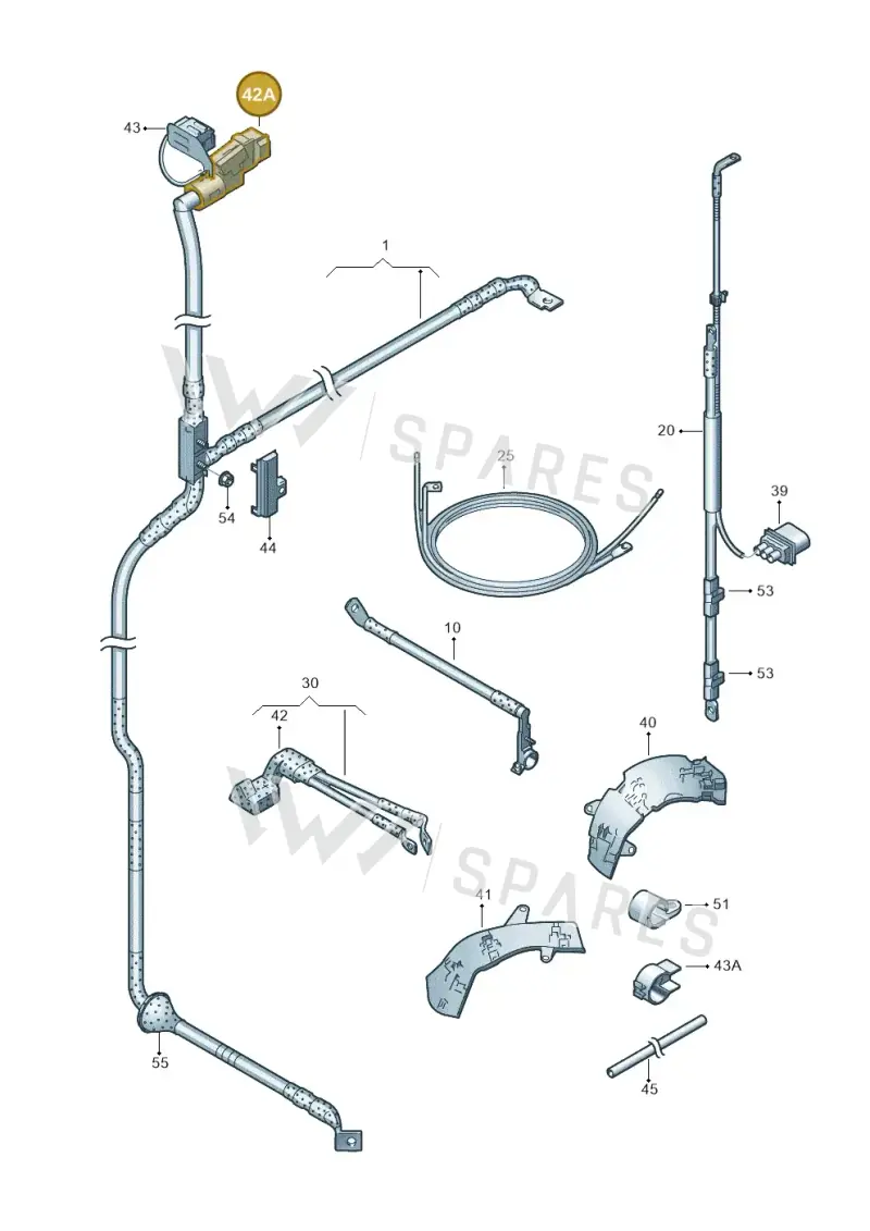 3D0915521B — Volkswagen Phaeton 4motion (2010-2016) diagram 258972040, position 42A