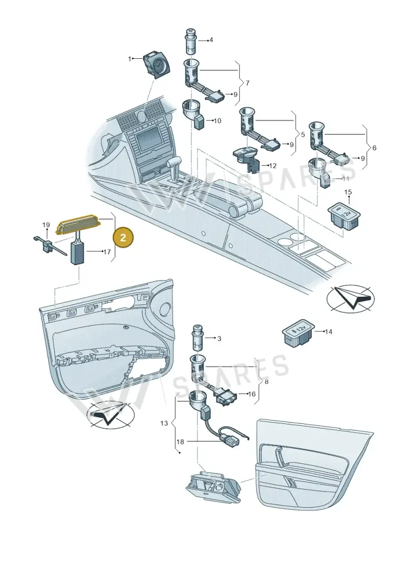 3D0919209 — Volkswagen Phaeton 4motion (2010-2016) diagram 258919800, position 2