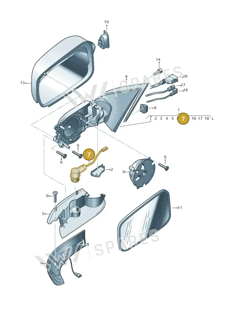 3D0945292 — Volkswagen Phaeton 4motion (2010-2016) diagram 710857400, position 7