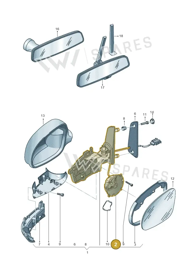 3D0959577B — Volkswagen Sharan (2008-2010) diagram 406857400, position 2