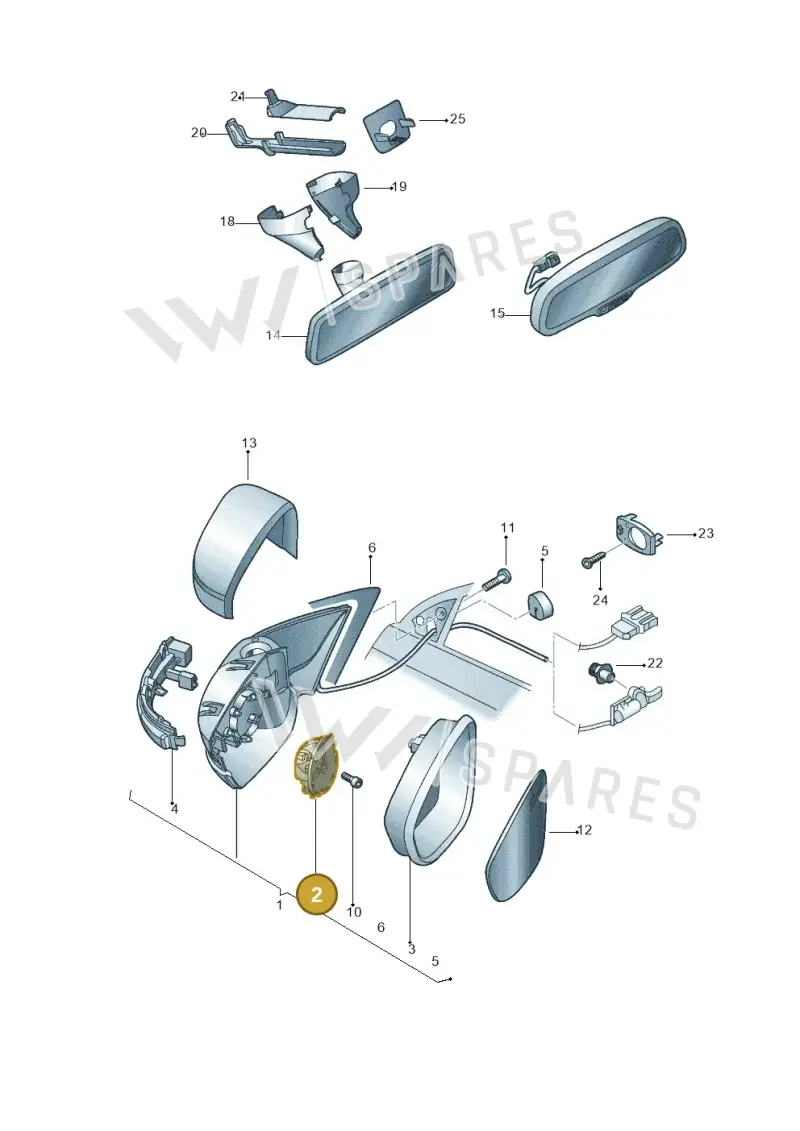 3D0959577B — Volkswagen Jetta (2010-2014) diagram 692857400, position 2