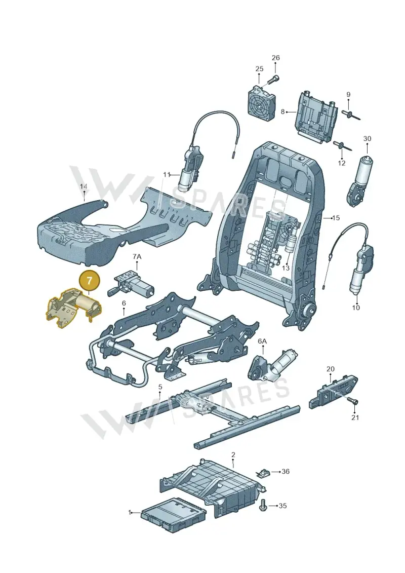 3D0959762AA — Volkswagen Phaeton 4motion (2010-2016) diagram 258959200, position 7