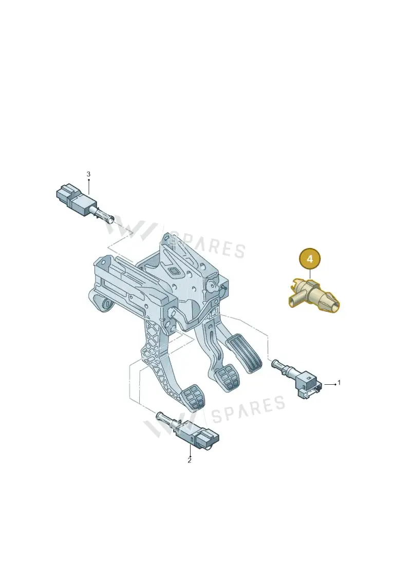 3D0959897 — Volkswagen Phaeton 4motion (2008-2010) diagram 258945500, position 4