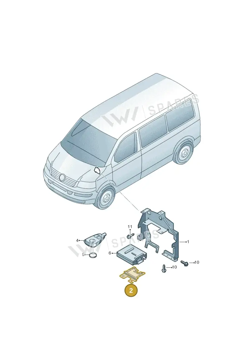 3D0963213A — Volkswagen Transp. caravelle (2008-2009) diagram 410963200, position 2