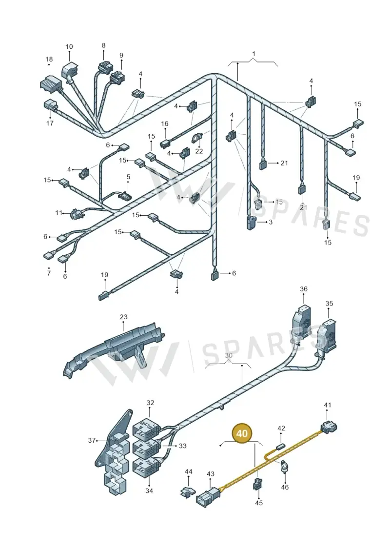 3D0971051 — Volkswagen Phaeton 4motion (2010-2016) diagram 258971900, position 40
