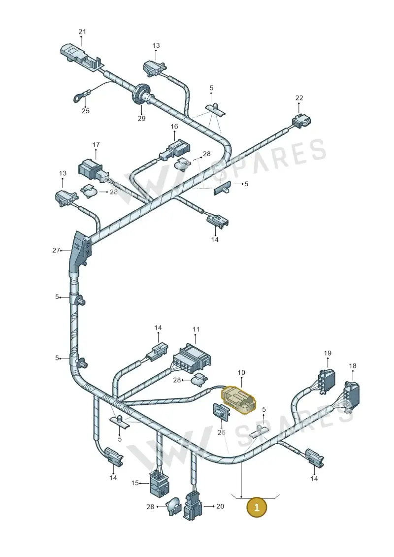 3D0971079BH — Volkswagen Phaeton 4motion (2010-2016) diagram 258972260, position 1