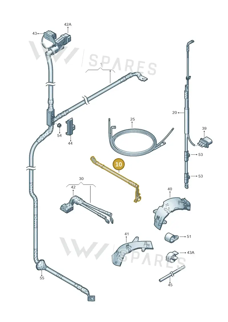 3D0971235AA — Volkswagen Phaeton 4motion (2010-2016) diagram 258972040, position 10