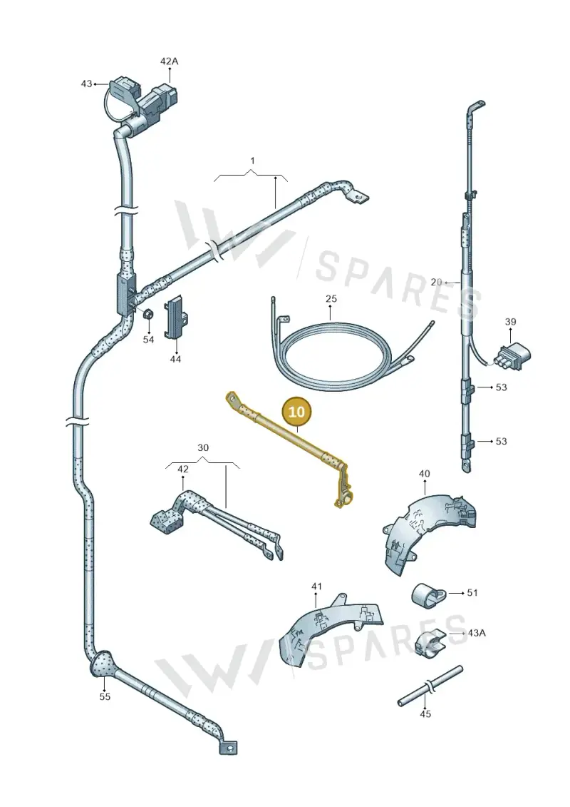 3D0971235AB — Volkswagen Phaeton 4motion (2010-2016) diagram 258972040, position 10