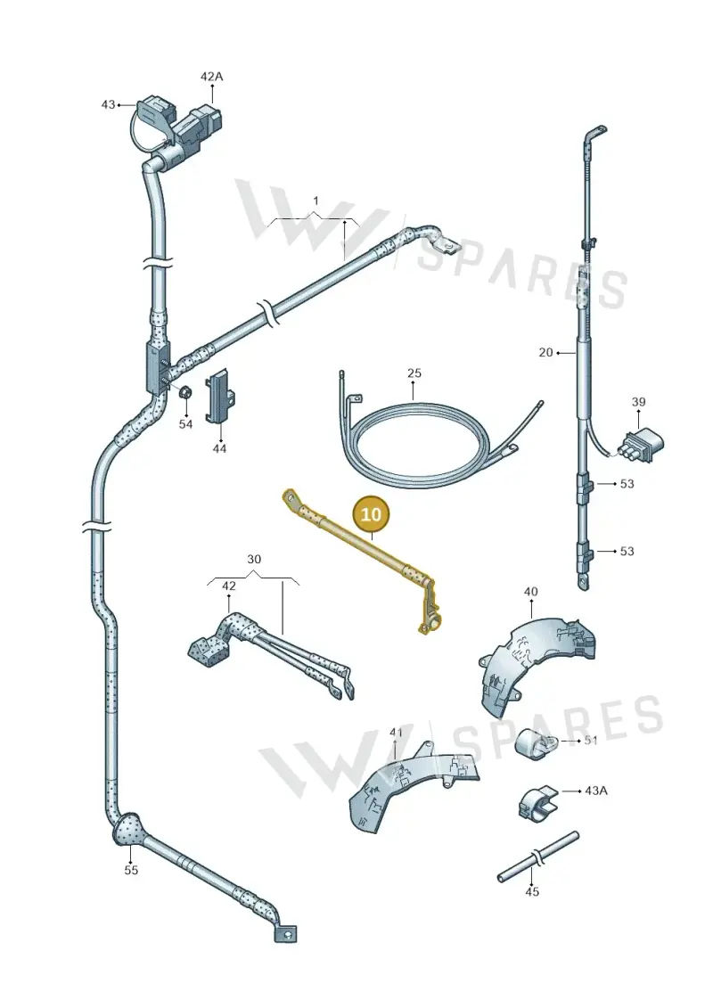3D0971235AD — Volkswagen Phaeton 4motion (2010-2016) diagram 258972040, position 10