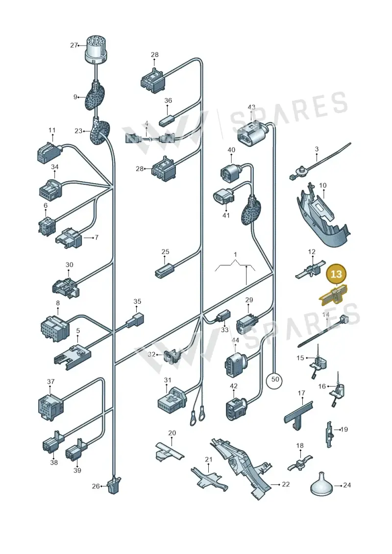 3D0971739 — Volkswagen Passat CC (2011-2016) diagram 460972010, position 13
