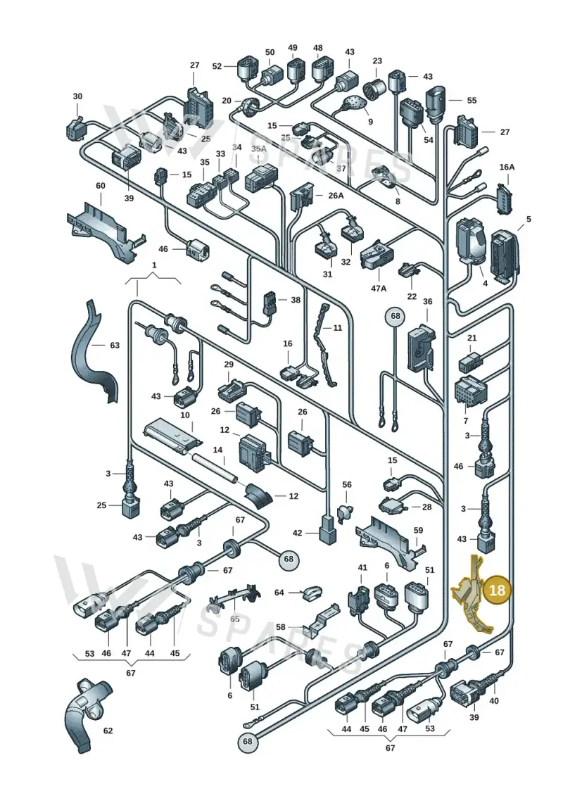 3D0971821C — Volkswagen Phaeton 4motion (2010-2016) diagram 258971830, position 18
