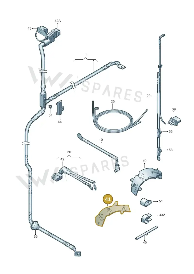 3D0971824A — Volkswagen Phaeton 4motion (2010-2016) diagram 258972040, position 41