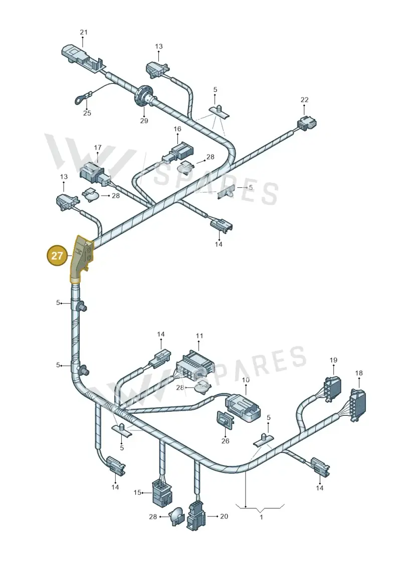 3D0971824B — Volkswagen Phaeton 4motion (2010-2016) diagram 258972260, position 27