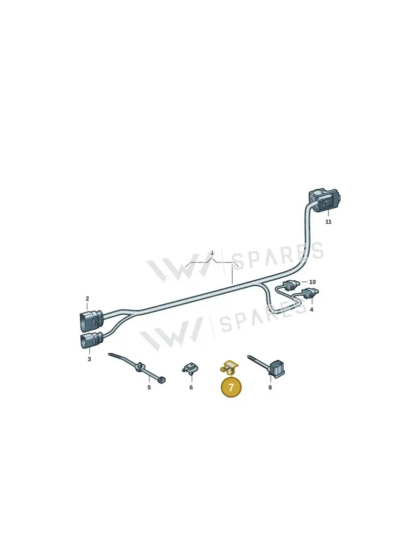 3D0971830D — Volkswagen Caddy Maxi Kombi (2020-2024) diagram 2ka971076, position 7