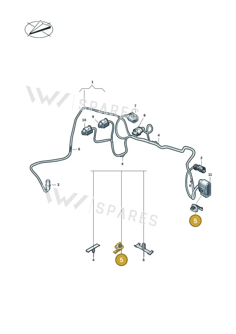 3D0971830F — Volkswagen Multivan (2021-) diagram 7t0971050, position 5