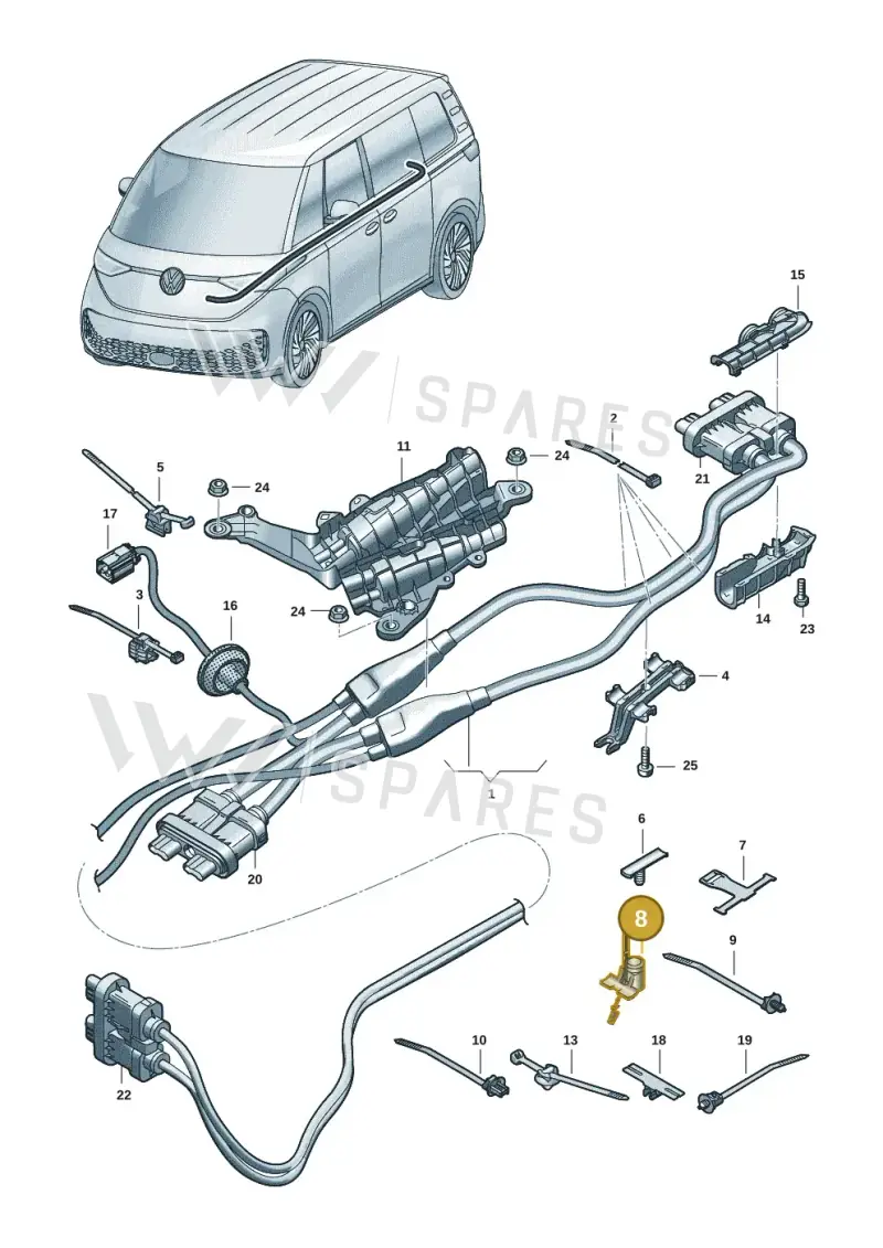 3D0971838A — Volkswagen ID.Buzz (2022-) diagram 15a970060, position 8