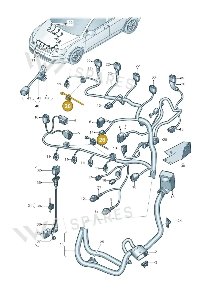 3D0971838D — Volkswagen Lavida XR (2023-) diagram 746971140, position 26
