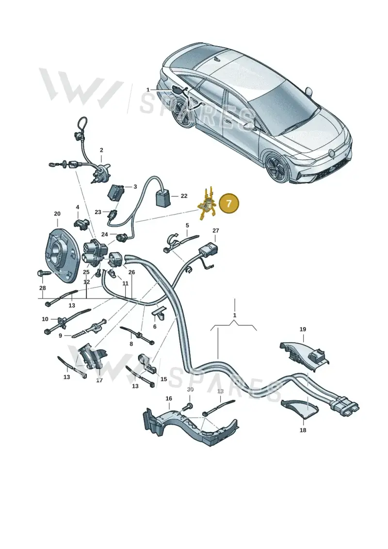 3D0971838F — Volkswagen ID.7 Limousine Pro (2023-) diagram 14b970150, position 7