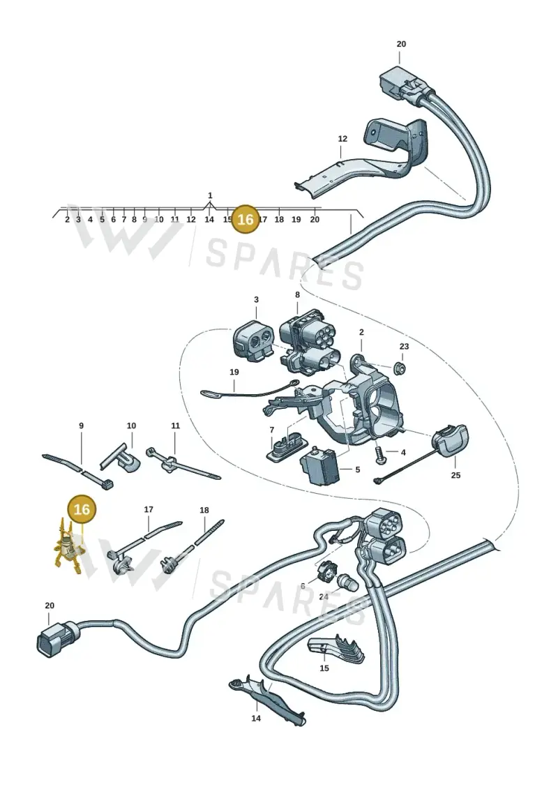 3D0971838F — Volkswagen Passat estate (2023-) diagram 3j0970150, position 16