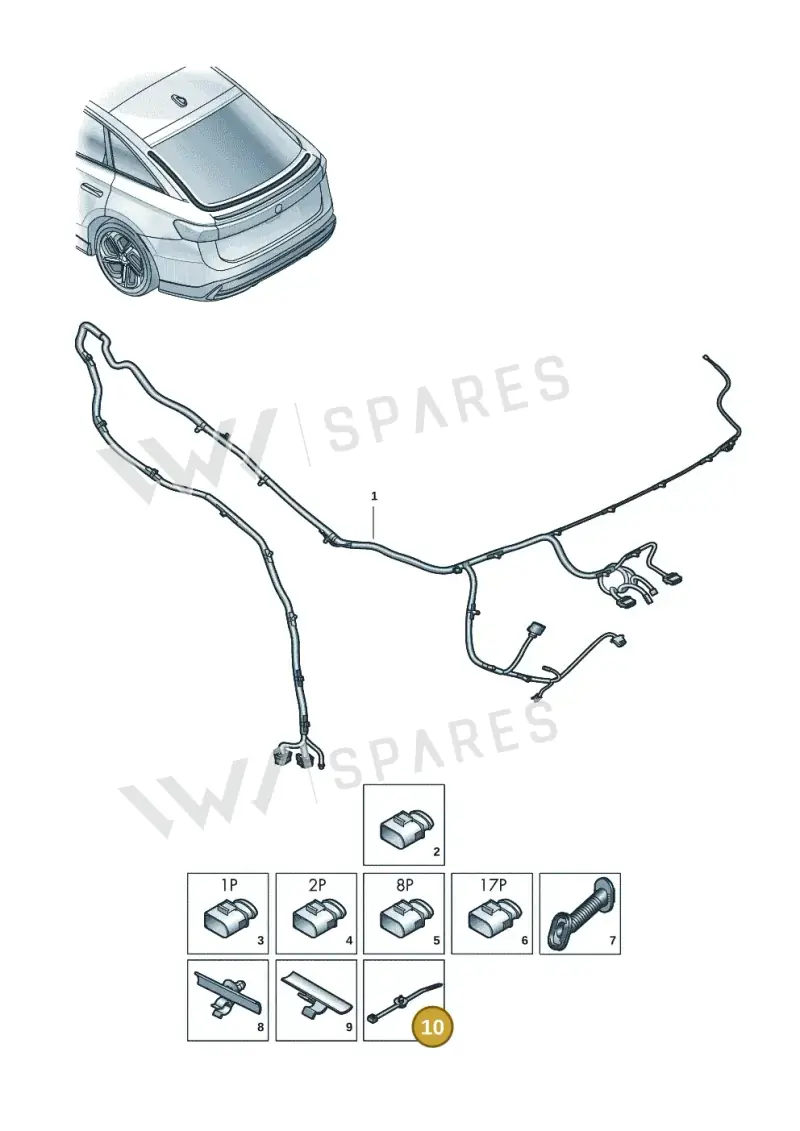 3D0971838K — Volkswagen ID.7 Limousine Pro (2023-) diagram 14b972810, position 10
