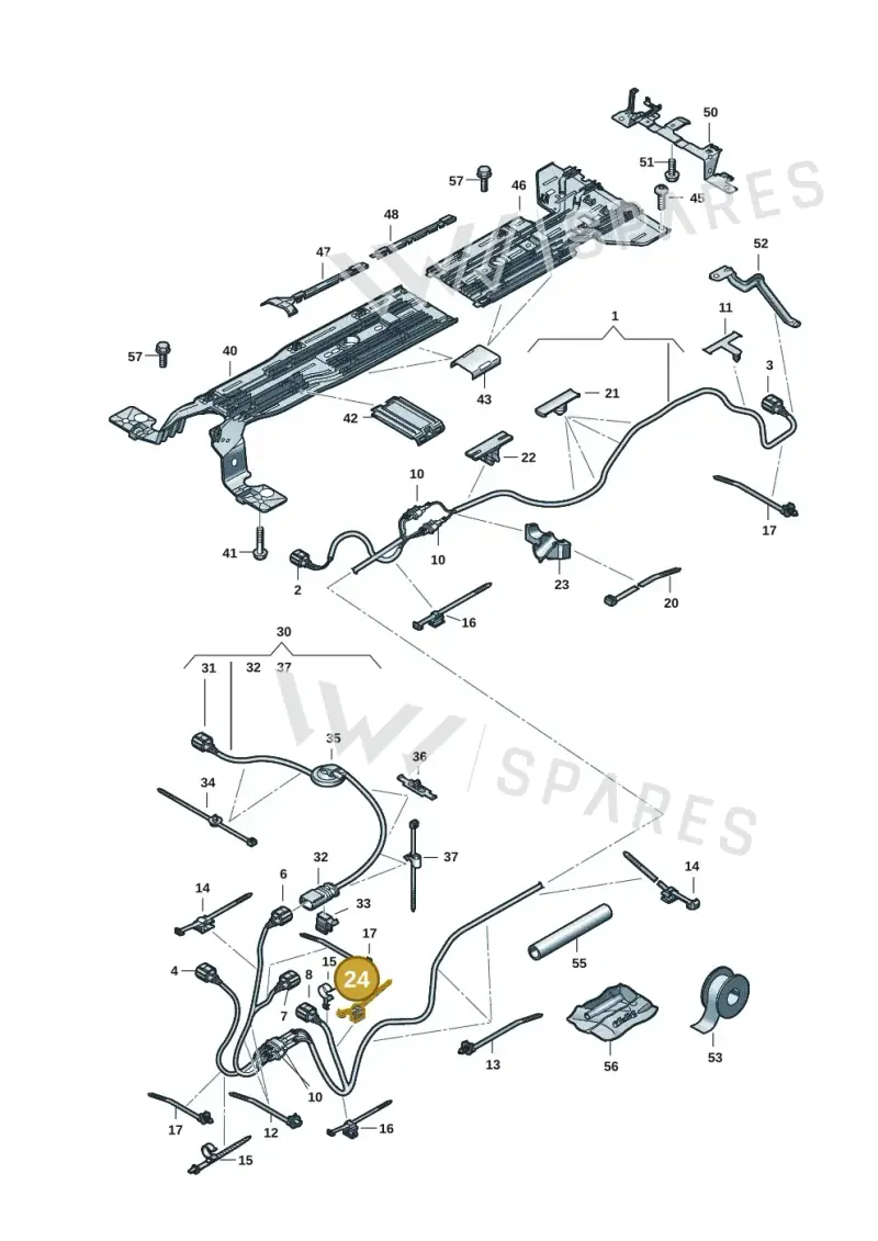 3D0971838M — Volkswagen ID.7 Limousine Pro (2023-) diagram 14b970100, position 24