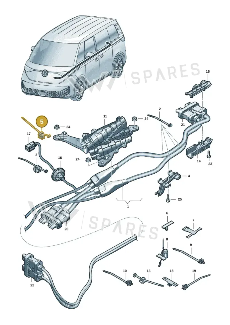 3D0971838M — Volkswagen ID.Buzz (2022-) diagram 15a970060, position 5