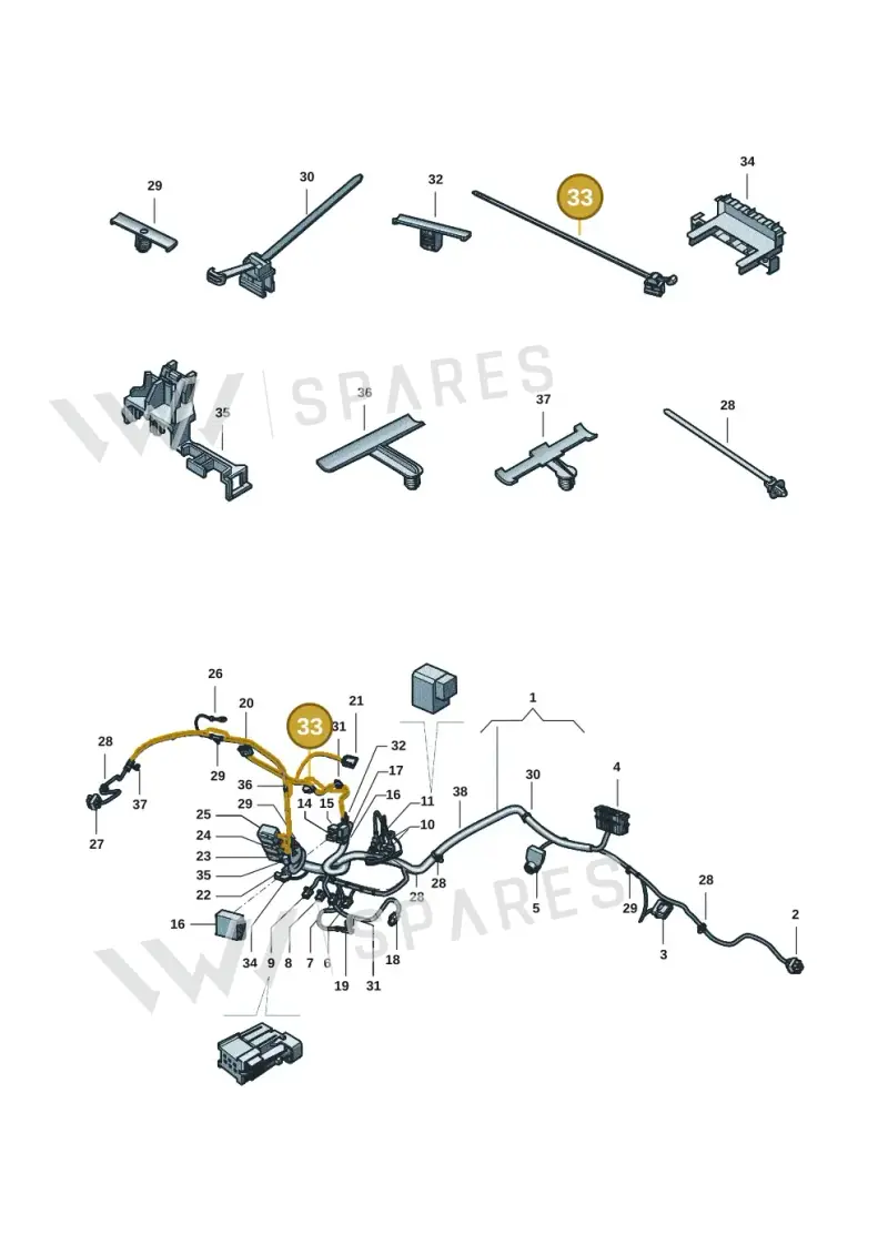 3D0971838M — Volkswagen Amarok twin cab (2022-) diagram 2ha971084, position 33