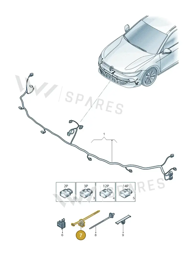 3D0971838M — Volkswagen Passat estate (2023-) diagram 3j0971000, position 7