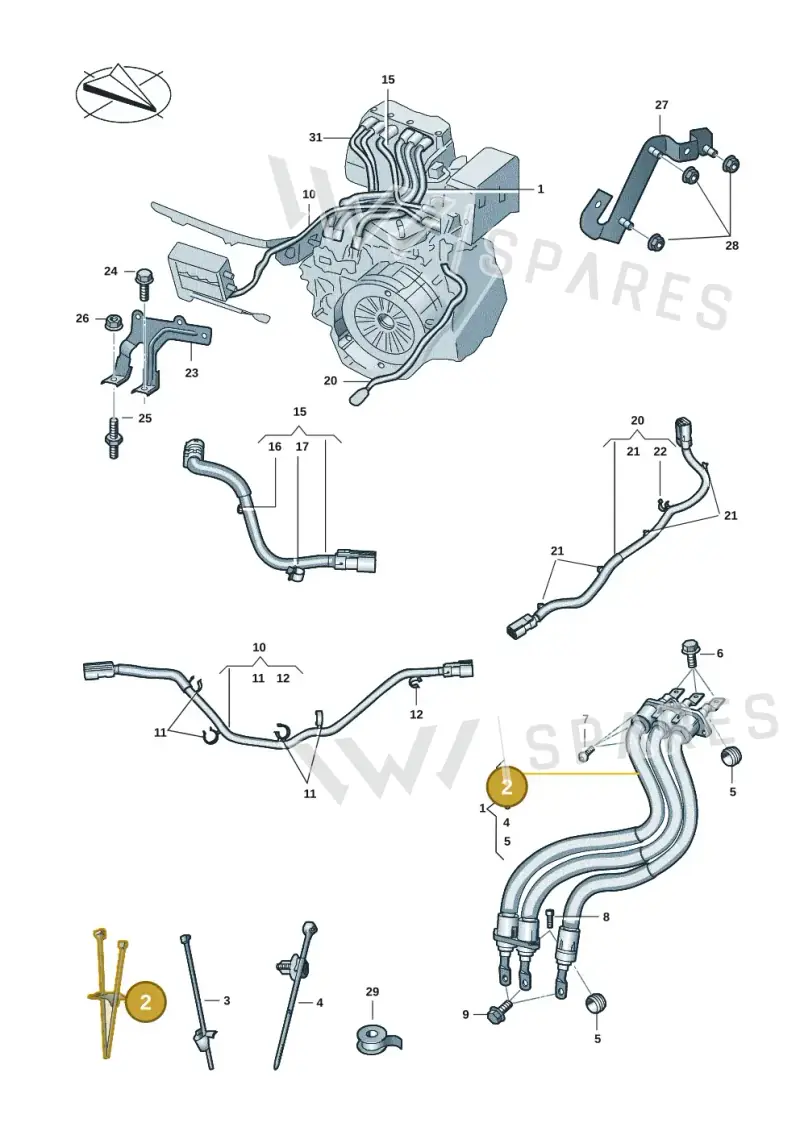 3D0971838Q — Volkswagen Multivan (2021-) diagram 5h0970005, position 2