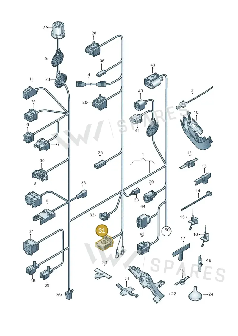 3D0972755 — Volkswagen Passat CC (2011-2016) diagram 460972010, position 31