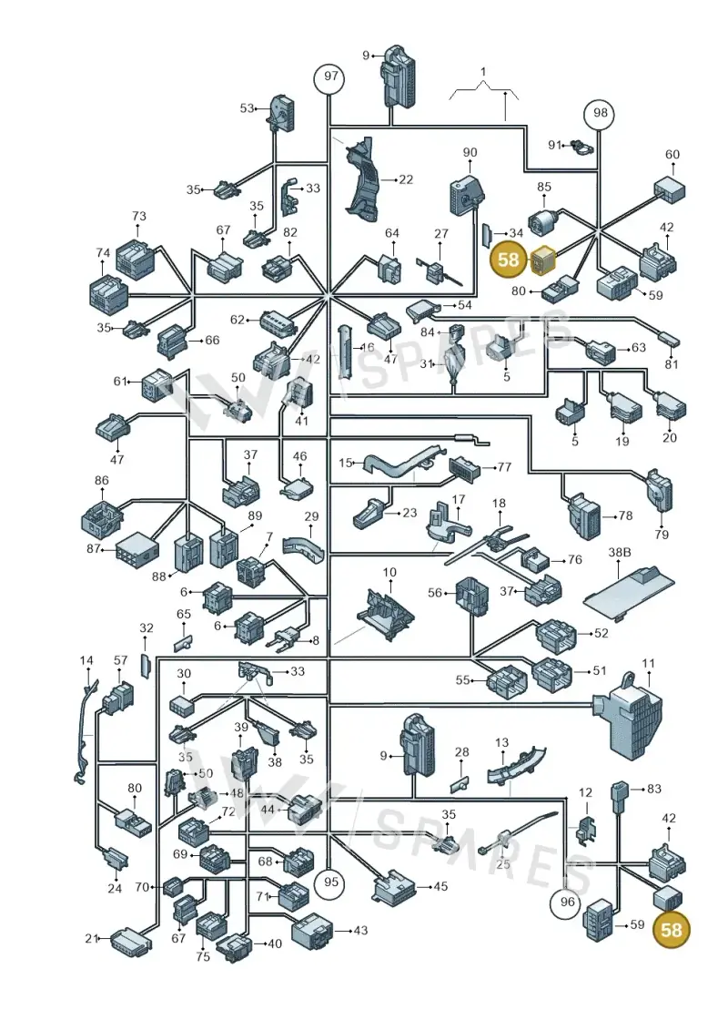 3D0972762 — Volkswagen Jetta variant (2009-2014) diagram 420971820, position 58
