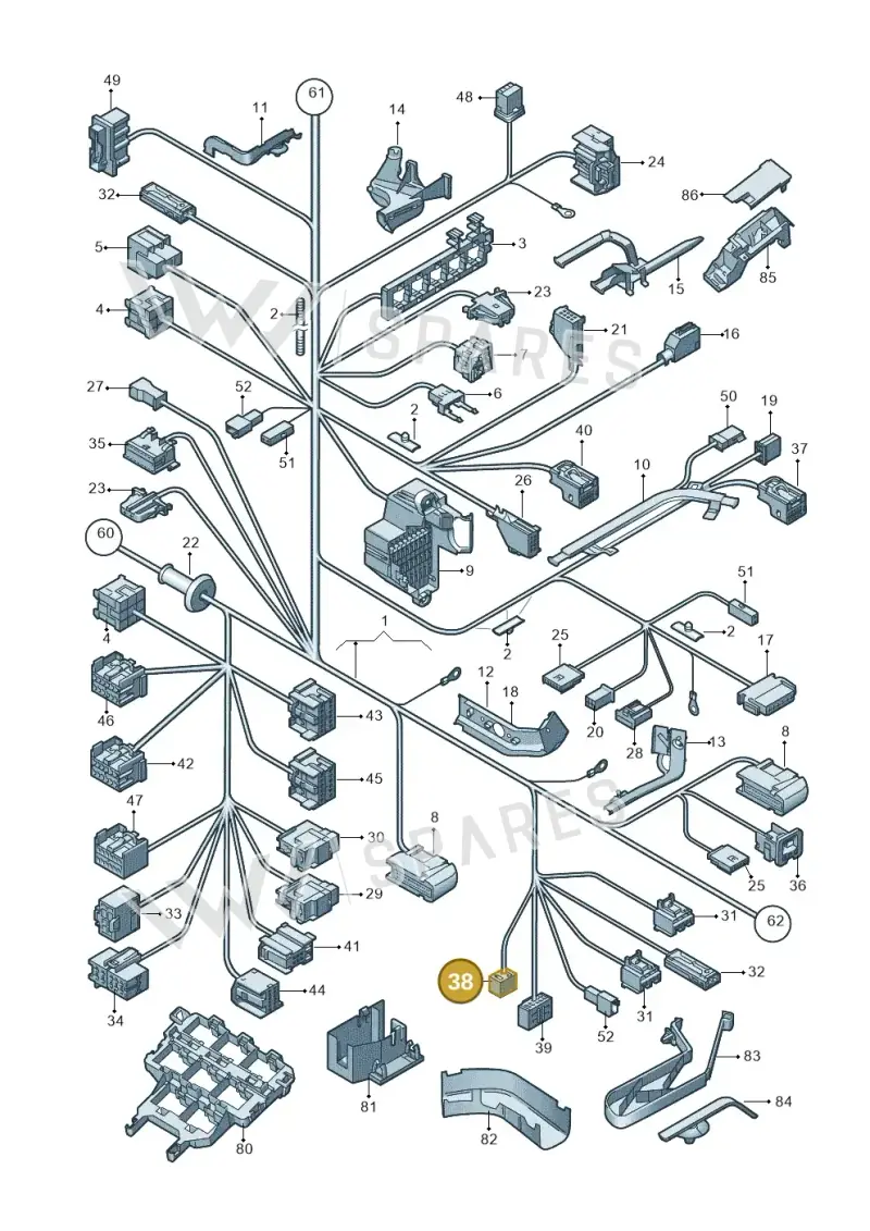 3D0972762 — Volkswagen Passat CC (2011-2016) diagram 460971830, position 38