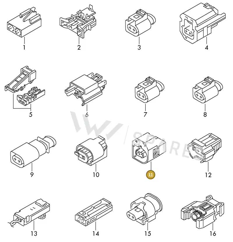 3D0973702 — Volkswagen 1J0 platform diagram 198970120, position 11