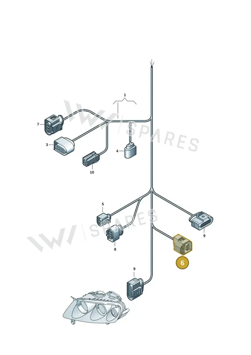 3D0973702 — Volkswagen Touareg (2003-2005) diagram 274971670, position 6
