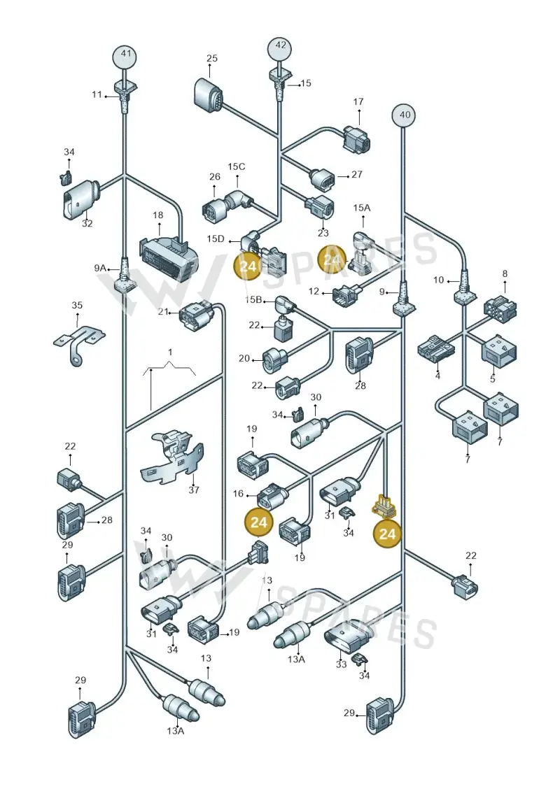 3D0973702 — Volkswagen Touareg                08> (2007-) diagram 274971810, position 24