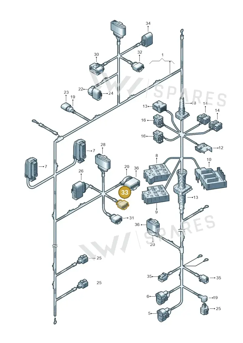 3D0973733F — Volkswagen Touareg                08> (2007-) diagram 274971500, position 33