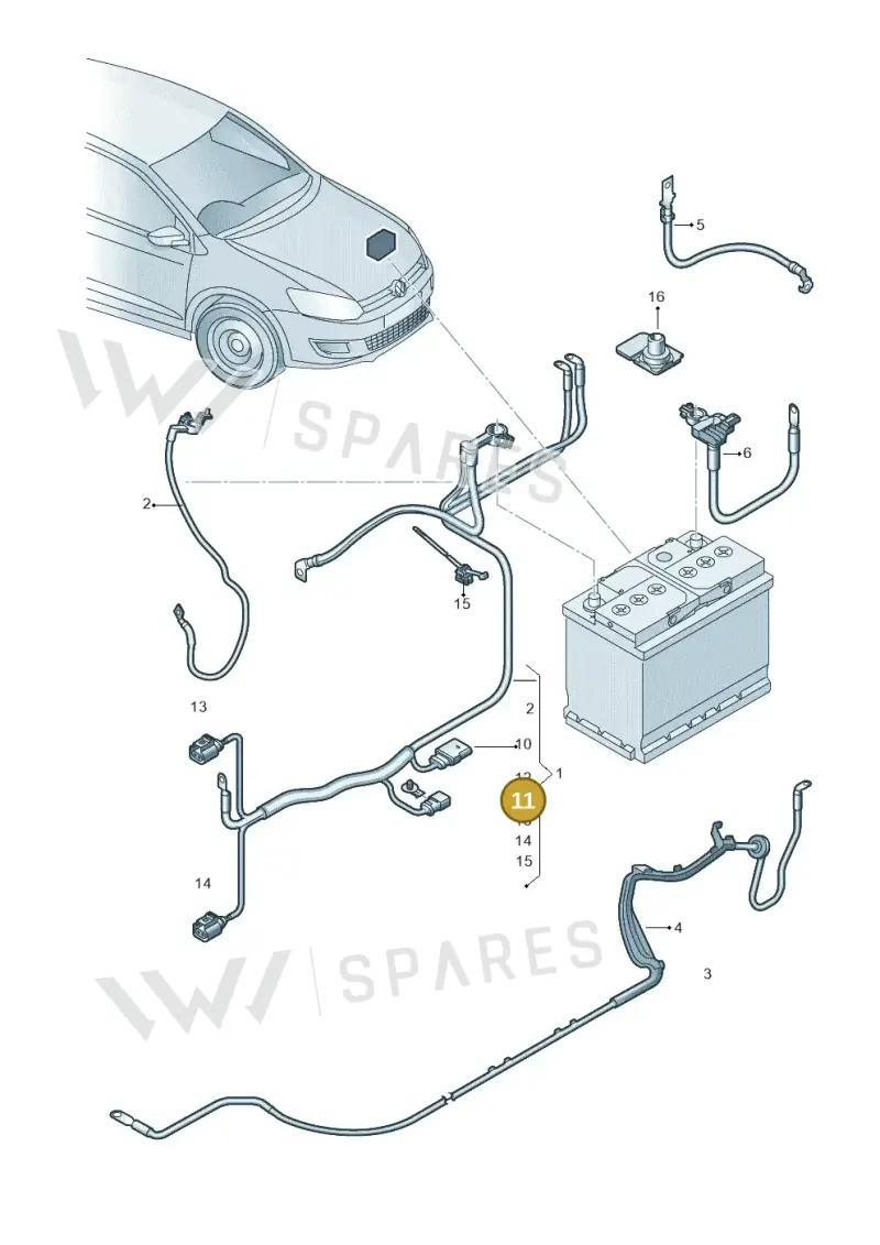 3D0973824G — Volkswagen Ameo 1,0 (2016-2020) diagram 794971650, position 11