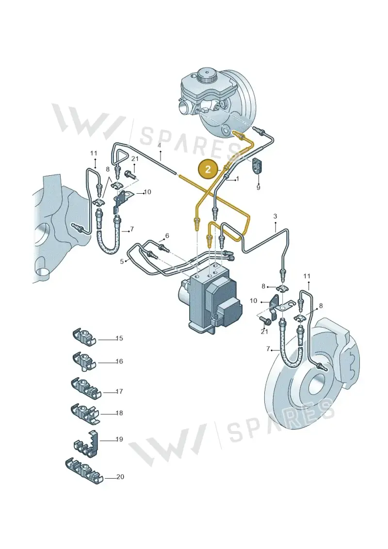 3D1614722F — Volkswagen Phaeton 4motion (2010-2016) diagram 258611200, position 2