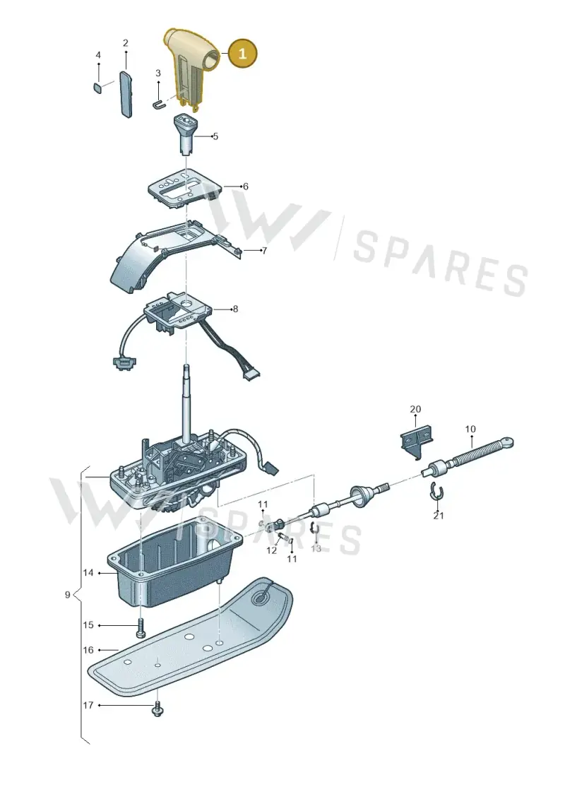 3D1713141A2M8 — Volkswagen Phaeton 4motion (2008-2010) diagram 258713150, position 1